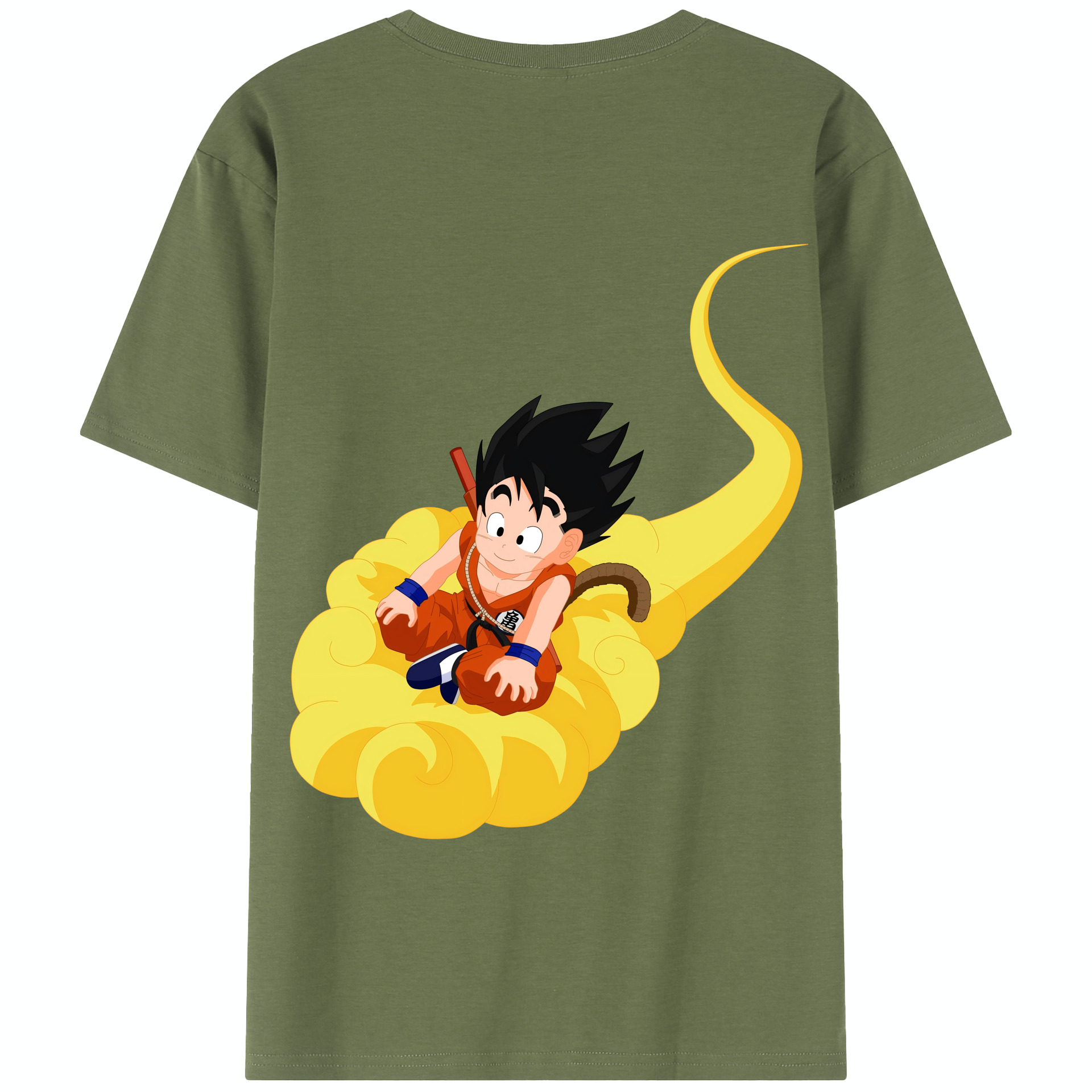 （画像用） ドラゴンボール 孫悟空（そん ごくう）Son Goku カカロット DRAGON BALL Kakarotto 綿100％半袖Tシャツ（背面プリント）